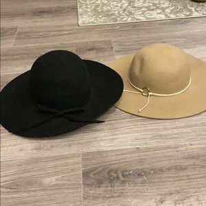 Two wool floppy hats